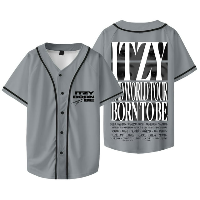 Kpop ITZY Tour Maillot Né pour Tre Veste de Baseball Été Femmes Hommes Mode Manches Courtes T-Shirts,TP,8