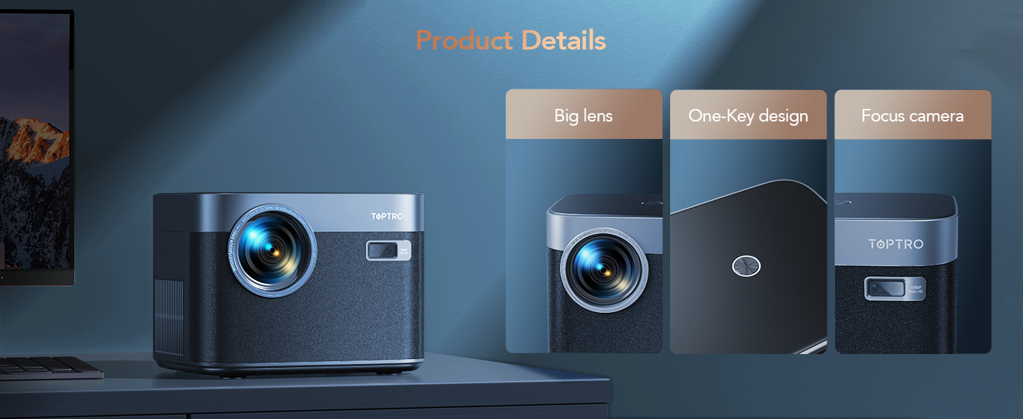 Projecteur 4K Toptro - Full HD, Android TV 1080P, intégré 600 ANSI, WiFi,  Bluetooth (Via coupon - Vendeur tiers) –