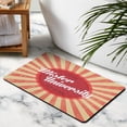 thumbnail image 3 of Cute Boho Bathroom Rugs - Non-Slip, Semi Circle Bath Mat, Perfect for Bohemian Bedroom Decor, Washable Indoor Floor Door Mat, Sun Retro Design, Adds Chic Style to Your Home, 20x32 inch, 3 of 5