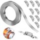 thumbnail image 1 of Hose Clamp Steel Worm Clamp, Adjustable Hose Clip, 304 Stainless Steel Hose Clamps, for DIY Adjustable Hose Clamp (8 Pieces, 11.5 Feet), 1 of 5