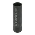 thumbnail image 1 of Socket de impacto para bujía Unique Bargains de 63mm para reparación de automóvil, motocicleta, dirtbike, herramienta de hardware CR-V negra duradera de 12 puntos 14mm 3/8 pulgadas, 1 of 7