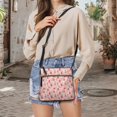 thumbnail image 5 of HELLHERO Strawberry Floral Pattern Ladies Shoulder Bag, Lightweight Satchel Bag Waterproof Stylish Sling Bag for Everyday Work, 5 of 7