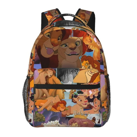The Lion King Backpack All Over Print Casual School Laptop Bags Lightweight Travel Sports Shoulder Daypack Bookbags
