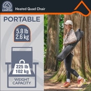 Camp & Go Heated Deluxe Quad Camp chair, Black
