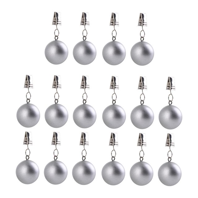 Luzkey Balles de Poids pour Rideaux, Poids pour Draperies, Cintres Robustes, Pendentifs pour Drapeau de Jardin, Rideaux de Douche, Patio, Intérieur Extérieur, Pergola, 16 Pcs