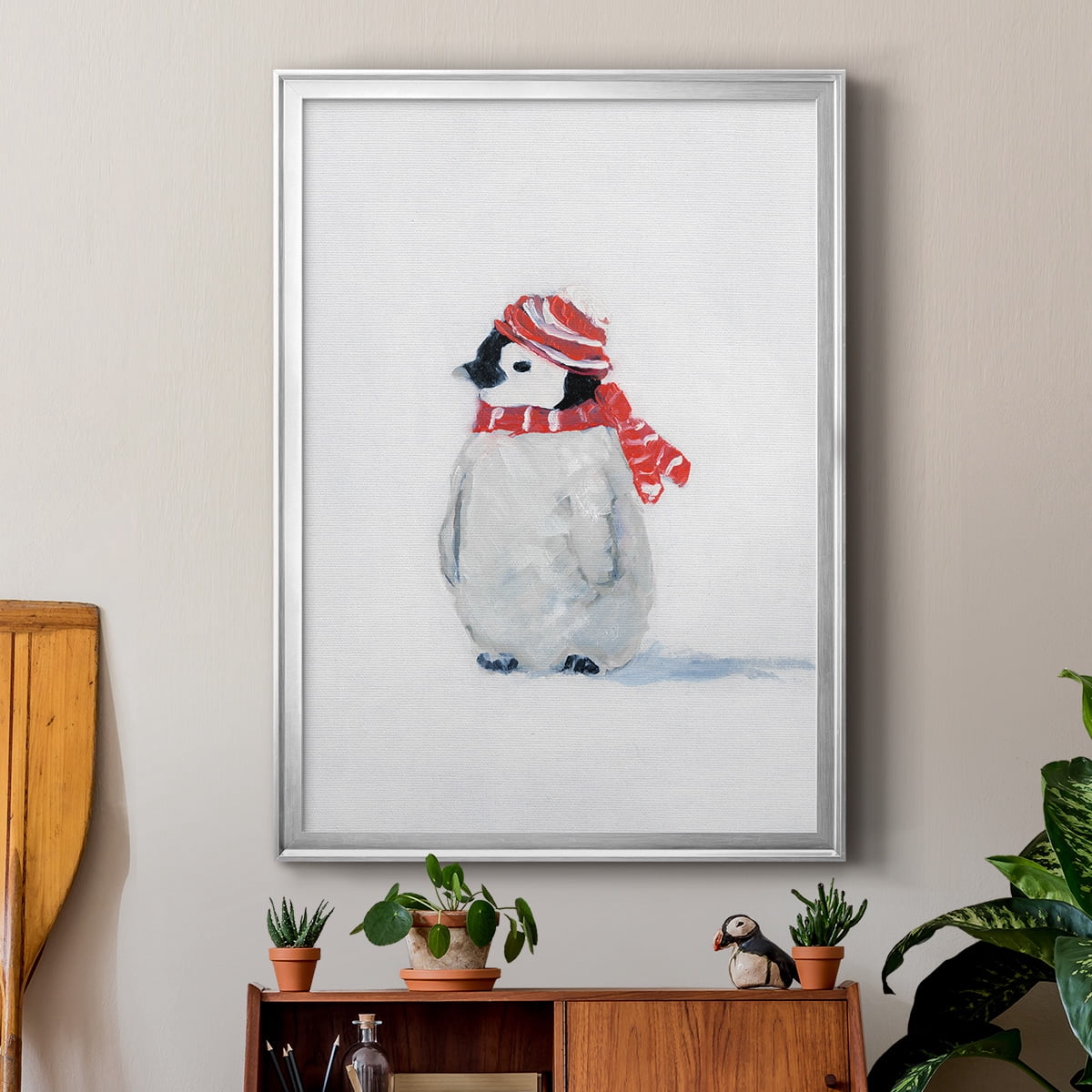 Penguin Play II Premium Classic Framed Print - Ready to Hang