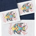 thumbnail image 3 of Linum Home Textiles 3-Pieces Tropical Fish Turkish Cotton Bath Towel / Hand Towels, 27" x 54", Blue, 3 of 3