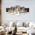 thumbnail image 2 of Elephant Stock Wolf Pack Wall Art - Horizontal Multi Panel Canvas - Living Room Wall Decor - Animal Multi Panel - Brown And Gray Decor - 68" x 30", 2 of 8