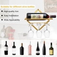 thumbnail image 3 of 2Pcs Metal Wall Mounted Wine Holder, Upgrade Foldable Hanging Wine Rack Organizer for 2 Liquor Bottles, Red Wine Bottle Display Hanger with Screws for Home Kitchen Bar Wall Décor, 3 of 16