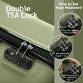 Zimtown 3 Piece Nested Spinner Suitcase Luggage Set With TSA Lock Sage
