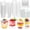 A: 380 Pack Mini Dessert Cups, variant on Dessert cup with spoon and lid, party use, reusable fruit ice cream cake pudding cup