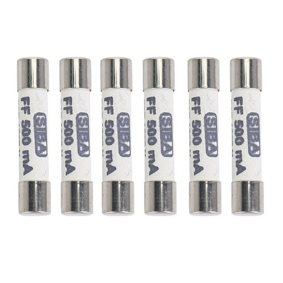 6X 1000V 500MA 6.3 x 32mm White Ceramic Fuse for Multimeter,6 x Multimeter Fuse,White & Silver