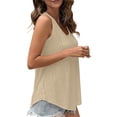 thumbnail image 4 of DPTALR Women's Casual Solid Round Neck Strappy Top, 4 of 8