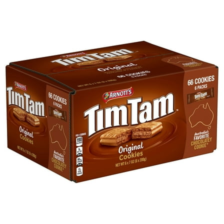 Arnott's Tim Tam Original  Cookies , 7 oz, 6-count (66 Cookies Total)
