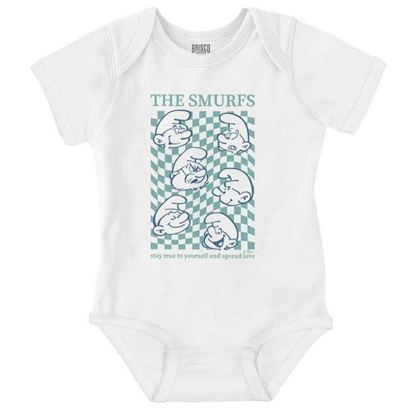 The Smurfs Stay True To Yourself Romper Boys or Girls Infant Baby Brisco Brands NB
