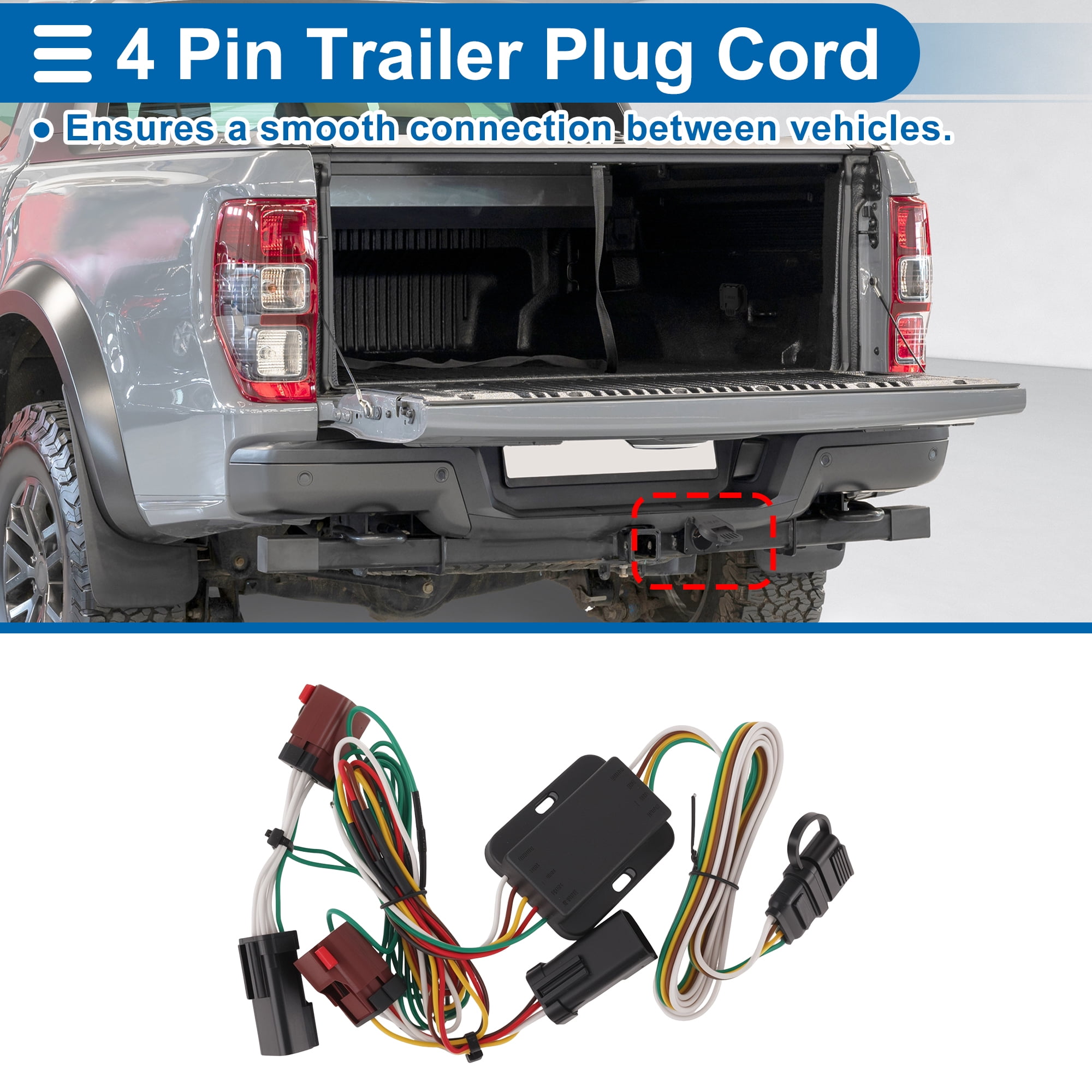 Unique Bargains 55334 4 Trailer Wiring Harness for CHRYSLER TOWN COUNTRY 96-00
