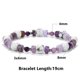 thumbnail image 1 of Pulsera de cuentas de piedra de cuarzo para hombres y mujeres, brazalete de amatista Natural, energía púrpura, piedra curativa, joyería elástica para terapia de salud, 1 of 4