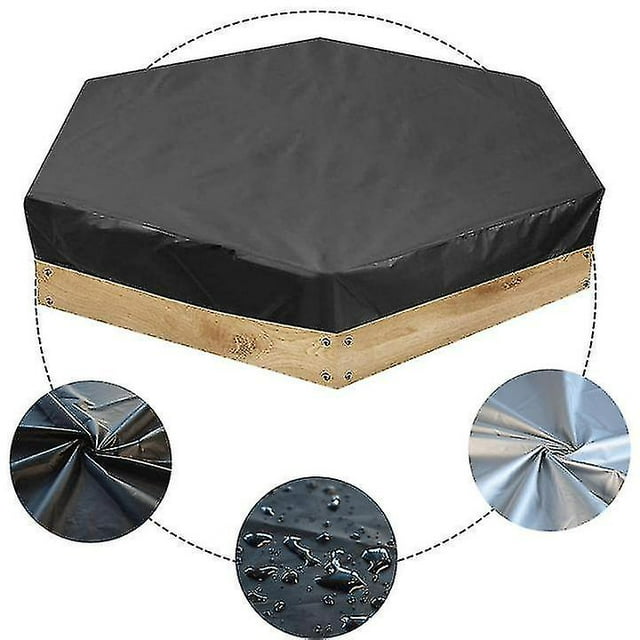 1pack Waterproof Sandbox Cover Hexagonal Uv Resistant Sandbox Protective Cover For Sand Pit Toys Pool And Furniture Pool