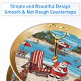 thumbnail image 2 of Santa Claus Beach Vacation Decorative Plastic Discs Earring Holder Stand with Iron Pillars - 32cm Height, 3 Plate Sizes, 2 of 6