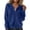 Dark Blue, variant on Cable Knit Full Zip Hooded Jacket Women Soft Textured Sweater Front Pocket Warm Casual Everyday Comfort Fall Coat Outwear S-3XL