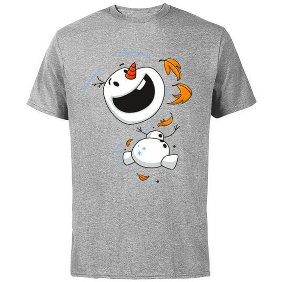 Disney Frozen 2 Olaf in the Wind T-Shirt - Short Sleeve Cotton T-Shirt for Adults - Customized-Royal Heather