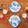 thumbnail image 4 of Napkin Satin Napkin 20*20Inchx6 Kitchen Towel Dinner Plate Towel Decorative Towel Napkin Tea Towel Suitable For Kitchen Table Blue Rose Petals, 4 of 8