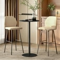 thumbnail image 2 of HOMCOM Round Bar Table for 2, Modern Pub Table, Black, 2 of 10