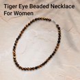 thumbnail image 2 of Tigers Eye Necklace Beaded Jewelry for Women - Tiger Eye Necklace for Women - Healing Crystal Beaded Necklaces for Women Birthday Gifts for Women - 18", 2 of 6