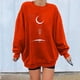 thumbnail image 5 of Sudadera vintage divertida suelta de manga larga con cuello redondo y estampado de calavera para mujer Fridja  bvmnju2920, 5 of 6