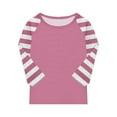 thumbnail image 6 of NAISIBABY Girls Long Sleeve Tops, Fashion Striped Round Neck Casual Pullover T-Shirt Purple 9T, 6 of 7