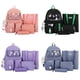 thumbnail image 2 of Conjunto de 4 mochilas escolares para mujer, bolso de libro para adolescentes, estudiantes, estuche de lápices, conjunto compuesto con insignia colgante Fivean unisex, 2 of 2