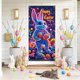 thumbnail image 1 of Decoraciones de Pascua, adornos de Pascua, regalos de Pascua, cortina de puerta de Pascua, decoraciones para fiestas, cubierta de puerta de fibra de poliéster, 1 of 6