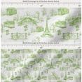 thumbnail image 2 of Soimoi Cotton Voile Fabric Eiffel Tower,Train & Bicycle Transport Printed Fabric 1 Yard 42 Inch Wide, 2 of 7