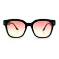 thumbnail image 4 of Womens Fun Pop Color Oversized Horn Rim Retro Plastic Fashion Sunglasses Black - Pink Yellow, 4 of 7