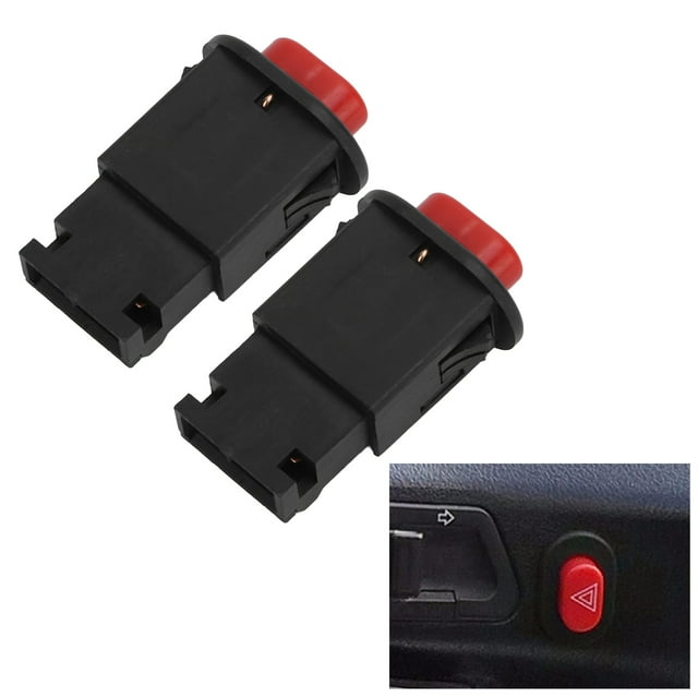Botón de Interruptor de Luz de Riesgo, 3 Almbres de Alta Sensibilidad Safe Safer Mounting fácil Conexión Botón para el Interruptor de Luz de Advertencia Para El El Scooter de