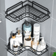 thumbnail image 4 of Organizadore Para Bano Estante Esquinero Cocina Pared Repisa Negro, 4 of 5