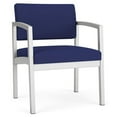 thumbnail image 1 of Lenox Steel Reception Waiting Oversize Guest Chair / Silver Steel / Blue, 1 of 5