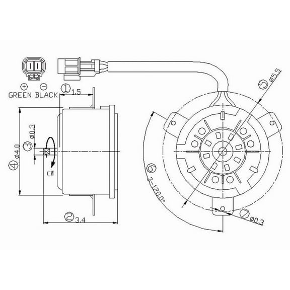 TYC 630760 Engine Cooling Fan Motor Fits select: 2001-2006 HYUNDAI SANTA FE