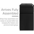 thumbnail image 4 of Hirsh 20-inch Deep Mobile Pedestal File 2 Drawer Metal Box Backpack Black, 4 of 14