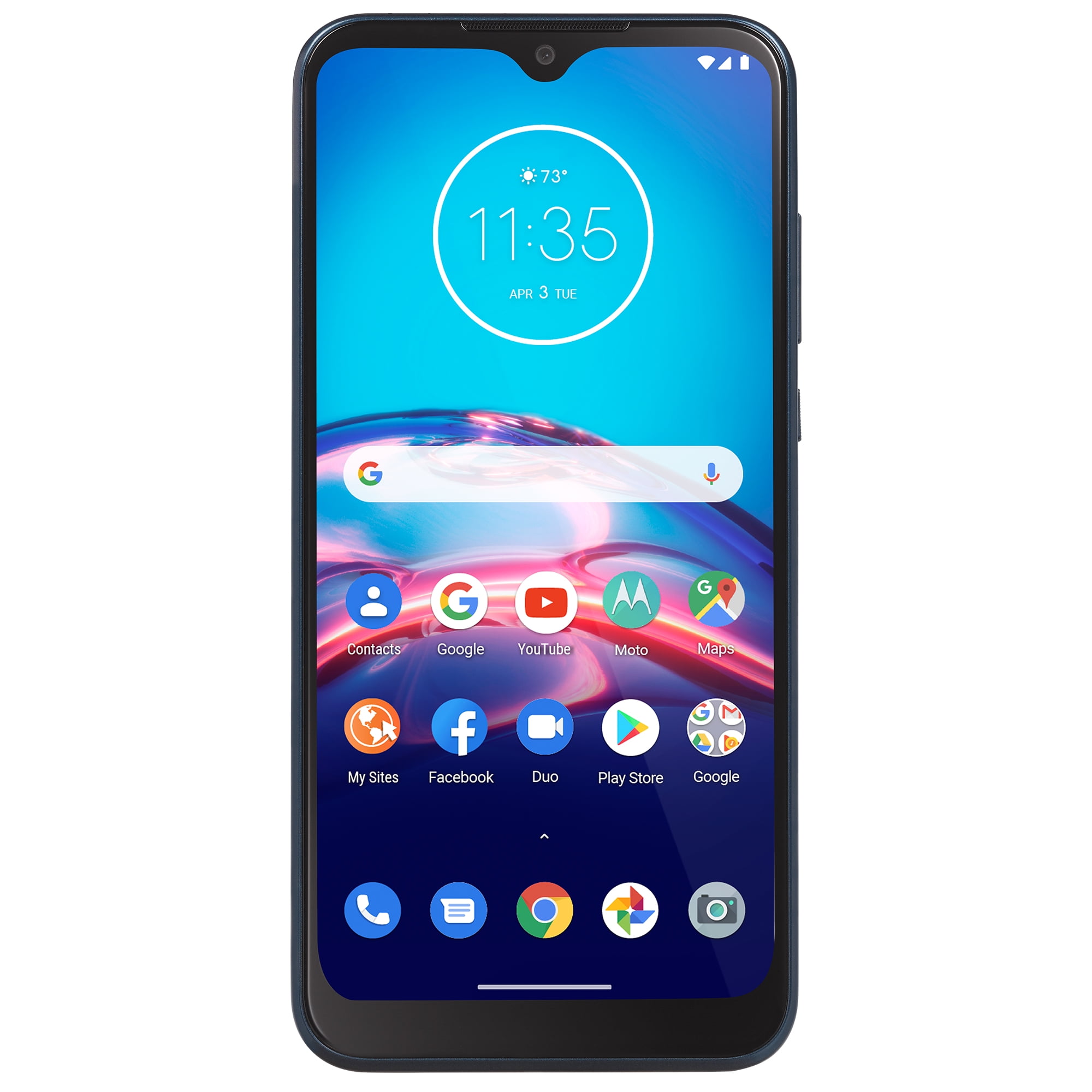 Straight Talk Motorola E, 32GB, Midnight Blue Prepaid Smartphone