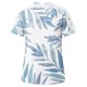thumbnail image 5 of Fiudx Liquidación de Ofertas Flash Mujer Estampado Cuello Redondo Encaje Ahuecado Manga Corta Pulóver Blusa Camiseta Tops, 5 of 5