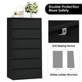 thumbnail image 6 of Homfa 7 Drawer Dresser for Bedroom, Modern Tall dresser Chest of Drawers for Living Room, Black, 6 of 7