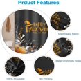 thumbnail image 5 of Halloween Shower Curtain 72x72inches Rose Flowers Pumpkins Shower Curtain Set with Hooks Black Grey Leaves Spider Net Waterproof Fabric Shower Curtains for Bathroom, 5 of 6