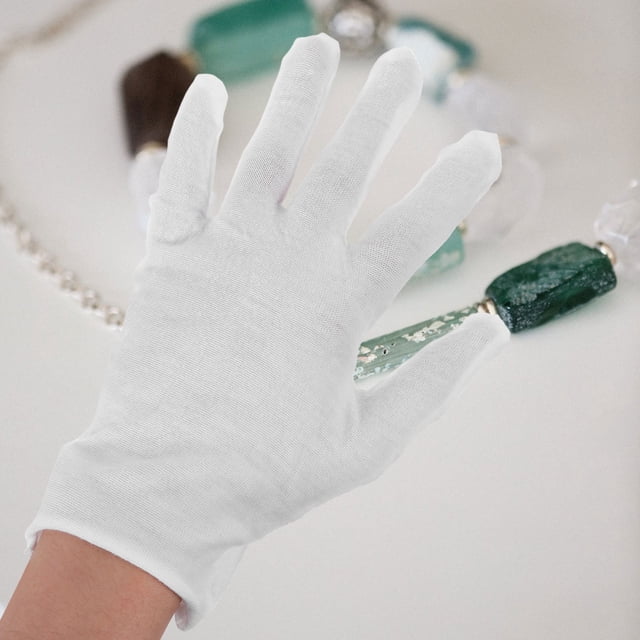 ADDHAT 12Pares Guantes De Para Trabajos De Joyería Con Y Proteccion