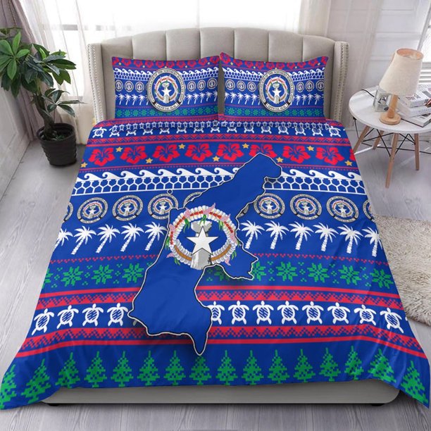 Islas Marianas del Norte Christmas Bed Set Ugly Christmas Lt12