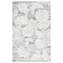 SAFAVIEH Jardin Isidor Floral Area Rug, Gray/Ivory, 5' x 8'
