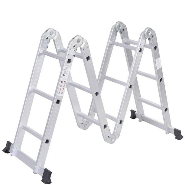 Zimtown Aluminum 12.5FT Platform Scaffold Ladder, 7 in 1 Extendable