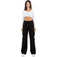 thumbnail image 4 of G-Style USA Women's Essential Wide Fit Fleece Sweatpants RJJ20763 Black Medium, 4 of 5