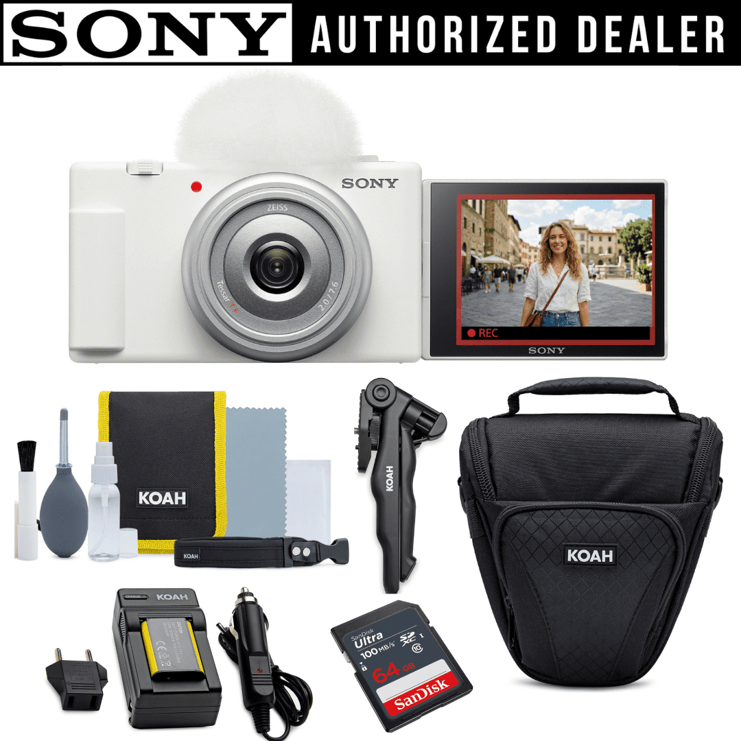 Sony ZV-1F 20.1MP UHD 4K30p Vlogging Camera (White) ZV1F/W