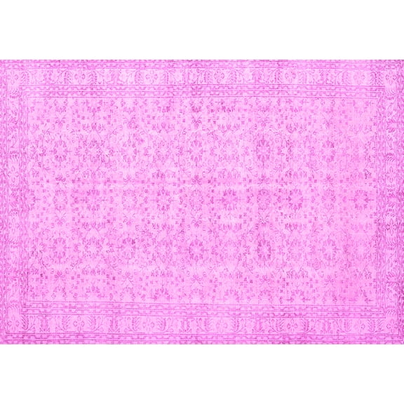 Ahgly Company Indoor Rectangle Persian Pink Traditional Area Rugs, 5' x 7'